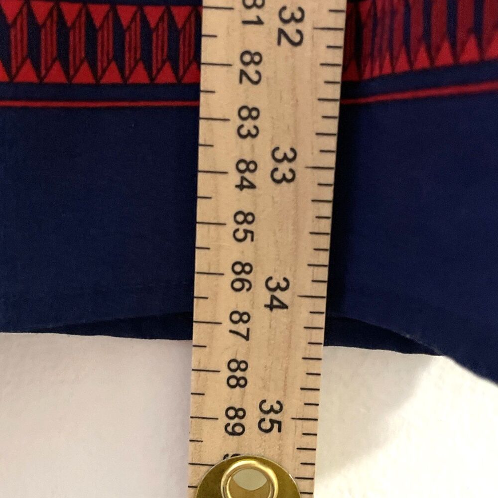 Dalia Sleeveless Dress, Lined, Non-stretch, V-Neck Red and Navy Size 4 - Picture 8 of 9